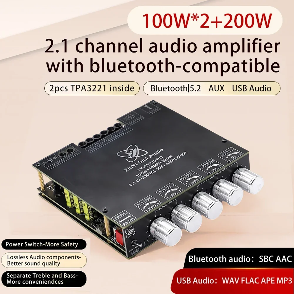 Плата усилителя мощности Bluetooth 2 1 канала класса D USB