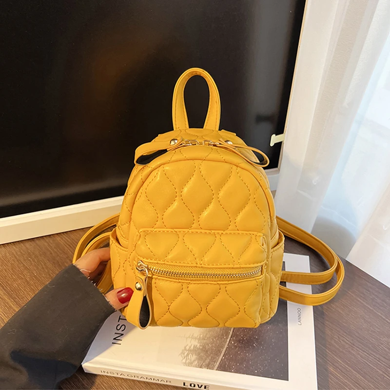 

Модный женский рюкзак из искусственной кожи для повседневного использования, белый рюкзак для девочек-подростков, дизайнерская Маленькая ...