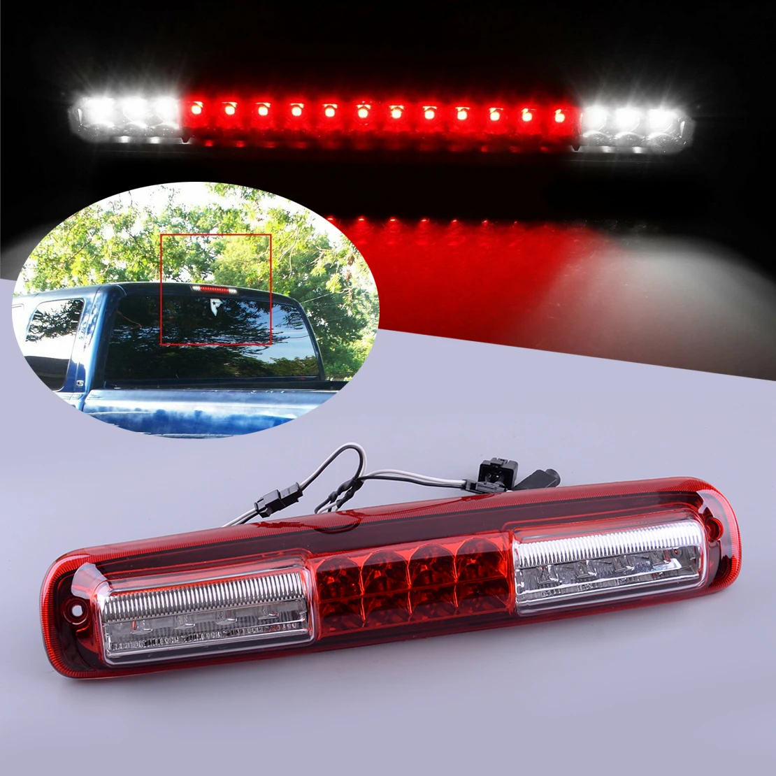 

16521970 3rd Brake Tail Light Cargo LED Lamp High Mount 5978318 16520063 Fit for Chevrolet GMC 1500 2500 3500 1988-1999 2000