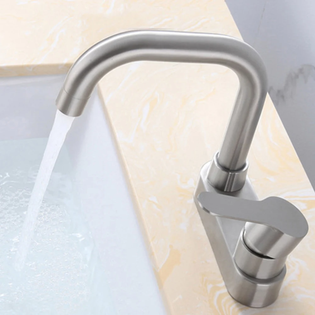 

1PC 304 Stainless Steel Basin Faucet Sink Faucet Tap Cold And Hot Mixer Tap Bathtub Faucets Thermostats Showers Bathtubs Part