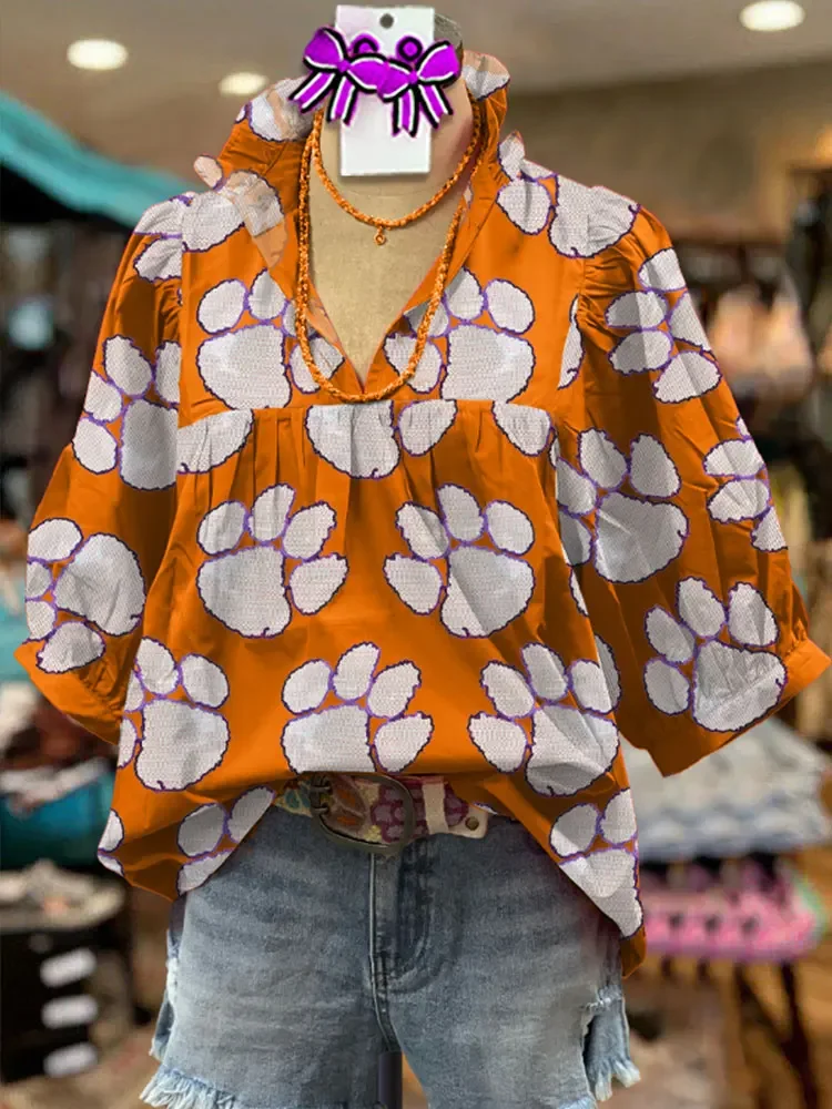 Блузка с принтом тигра