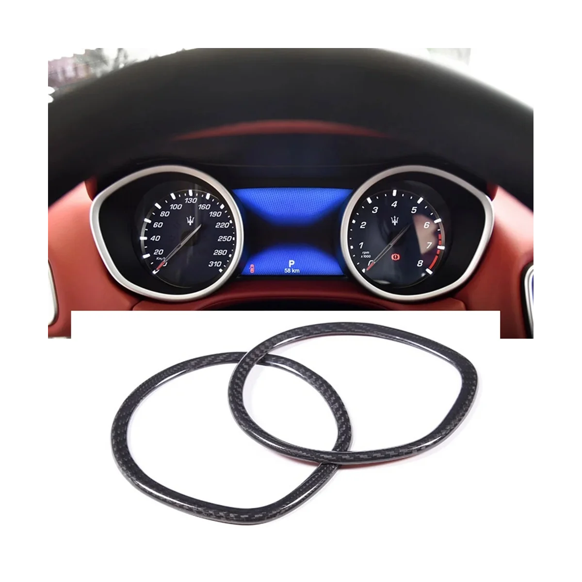Тахометр из натурального углеродного волокна для приборной панели автомобиля