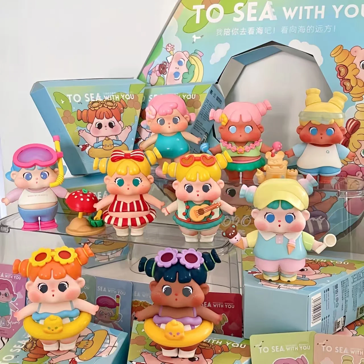 Фигурки Luo Jiujiu To Sea With You Series Blind Box Kawaii Princess Qoqo