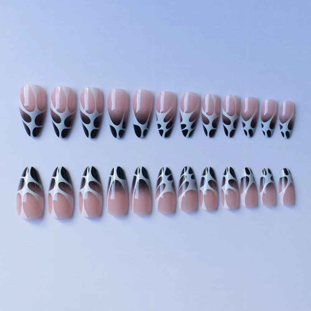 Съемные накладные ногти балерины на День святого Валентина гроб миндаль носимый