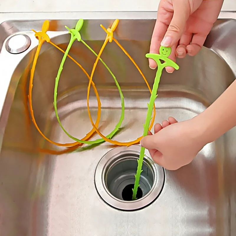 

51cm Pipe Dredging Brush Bathroom Hair Sewer Sink Cleaning Brush Drain Cleaner Flexible Cleaner Clog Plug Hole Remover Tool
