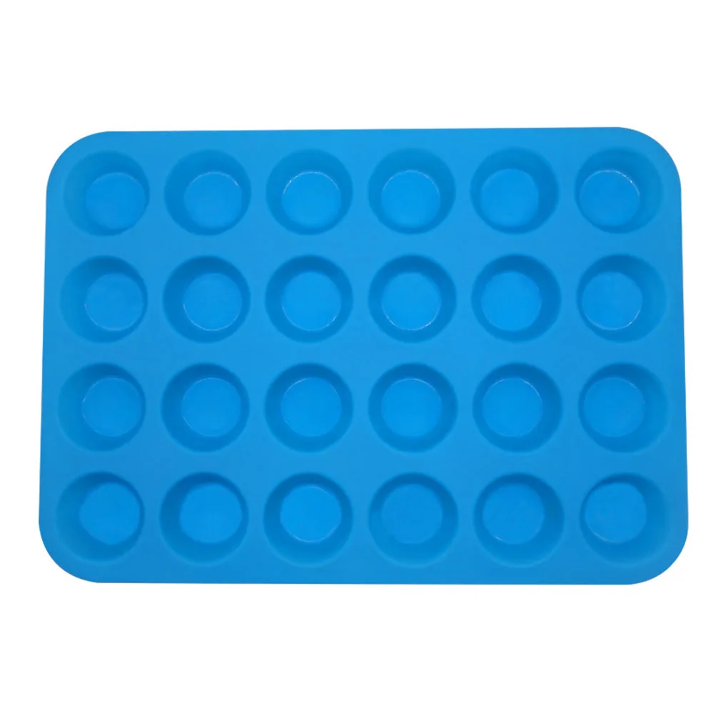 

24-slots Cupcake Baking Mold Cake Chocolate Silicone Mould Tray Kitchen Dessert Baking Pan