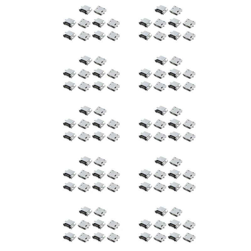 

100 шт., запасные части, гнездовой разъем Micro-USB типа B