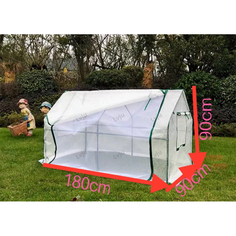 

Lvju Garden Supplies Mini Plastic Vinyl Greenhouse Cover Frame Included Agricultural Wintering Mesh Greenhouses For Garden