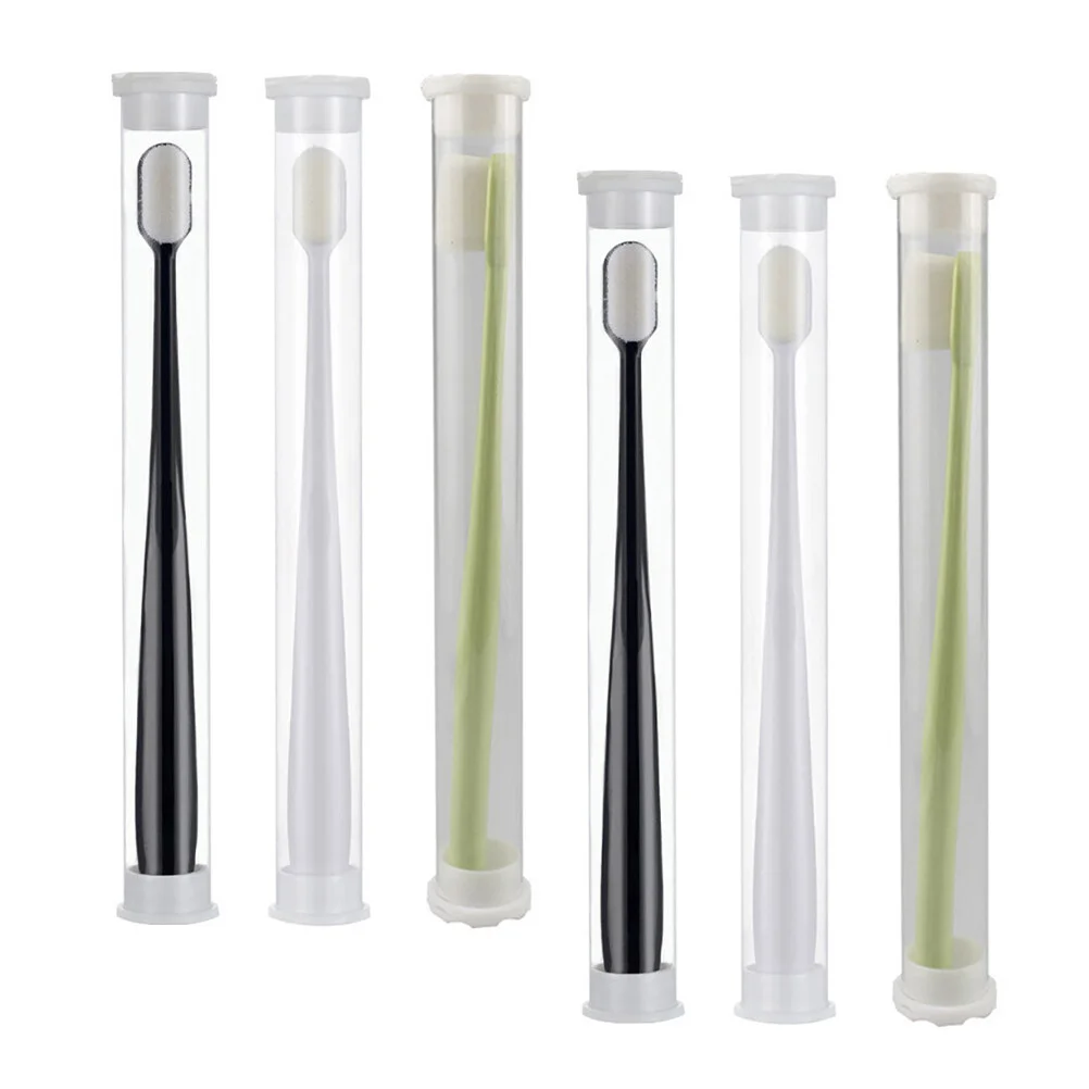 

6 Pcs Floss Toothbrushes Bristles Micro-nano Organic So Soft Extra Abs Highlight Handle Superfine Miss