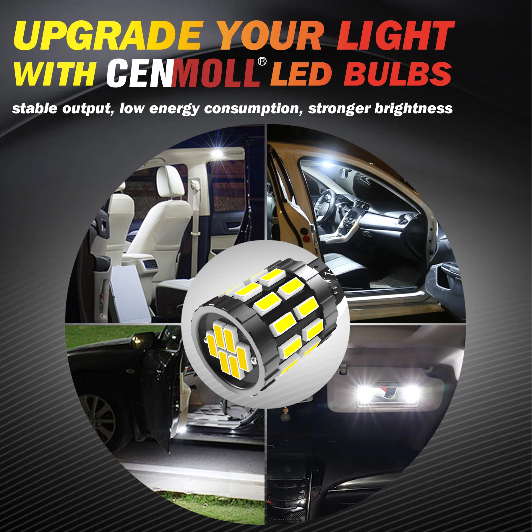 2 шт. Автомобильные светодиодные лампы T10 W5W для Ford Fiesta Focus 3 Fusion Ranger Kuga S Max MK5 Mustang