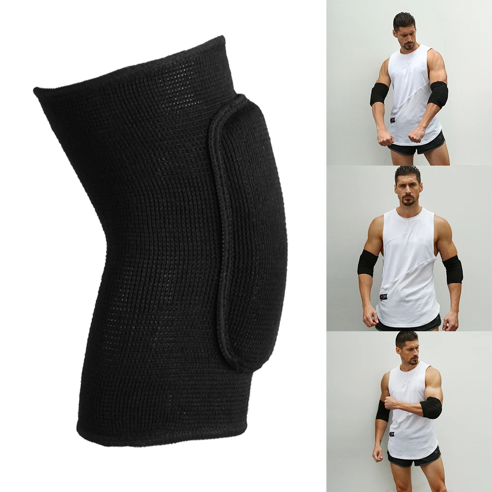 

1 Pair Knee Protector Fitness Sport Knee Brace Knitted Sponge Basketball Protection Gym Arm Sleeve Cycling Running Accessories