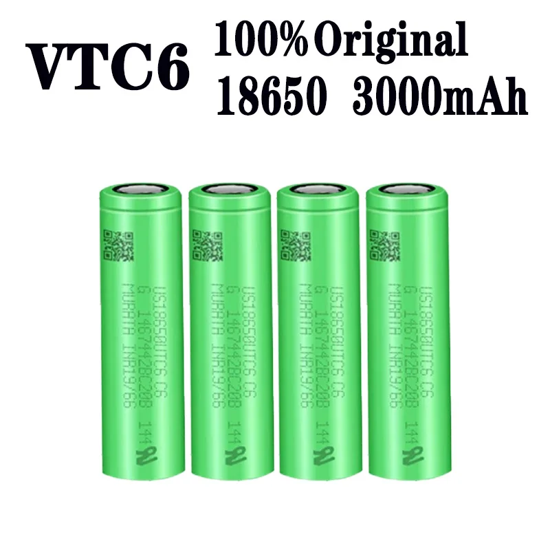 

18650 VTC6 3000mAh 3.7V replaceable lithium-ion battery, suitable for various electronic toys and tool screwdrivers