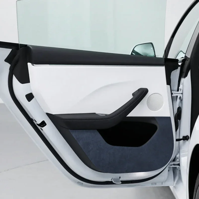 Противоударная накладка на дверь автомобиля Tesla новая модель 3 + Highland 2024 замшевые