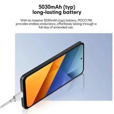 Смартфон POCO M6 RU версия NFC Helio G91 Ultra 108MP профессиональная основная камера 33 Вт быстрая зарядка аккумулятор 5030 мАч