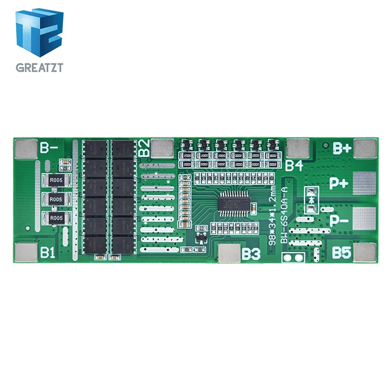 Литий-ионный аккумулятор TZT 24 В 6S 40 А BMS 18650 плата послепродажного освещения на