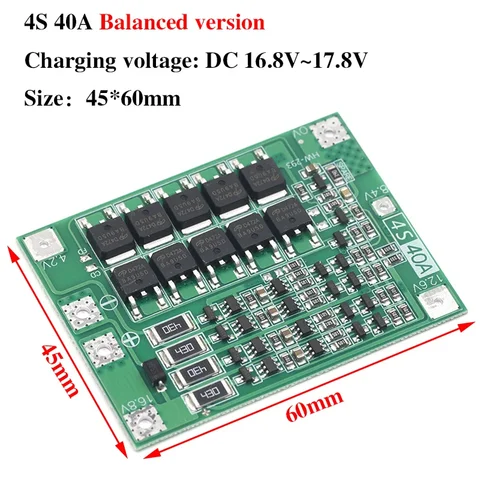 Борд защиты батареи HNV 3S 4S 40A 60A 18650