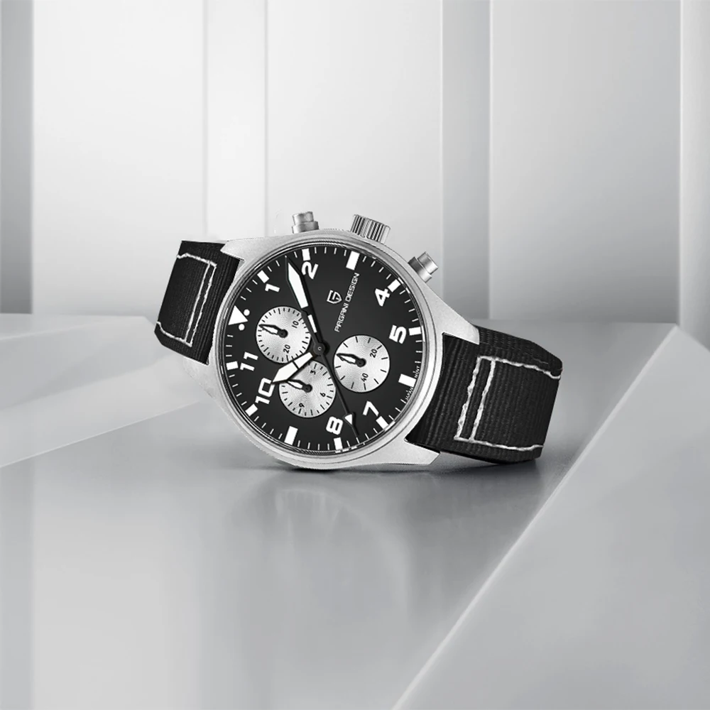 PAGANI DESIGN nowy 42mm Pilot zegarki japoński VK67 mężczyźni kwarcowy zegarek 10bar wodoodporne szafirowe szkło zegarek dla mężczyzn 4 PAGANI DESIGN nowy 42mm Pilot zegarki japoński VK67 mężczyźni kwarcowy zegarek 10bar wodoodporne szafirowe szkło zegarek dla mężczyzn 4