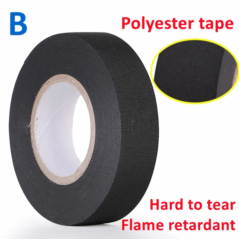 

Тканевая тканевая лента, автомобильный жгут проводов, черная фланелевая автомобильная противопогремушка, самоклеящаяся фетровая лента, водостойкая клейкая полиэфирная лента