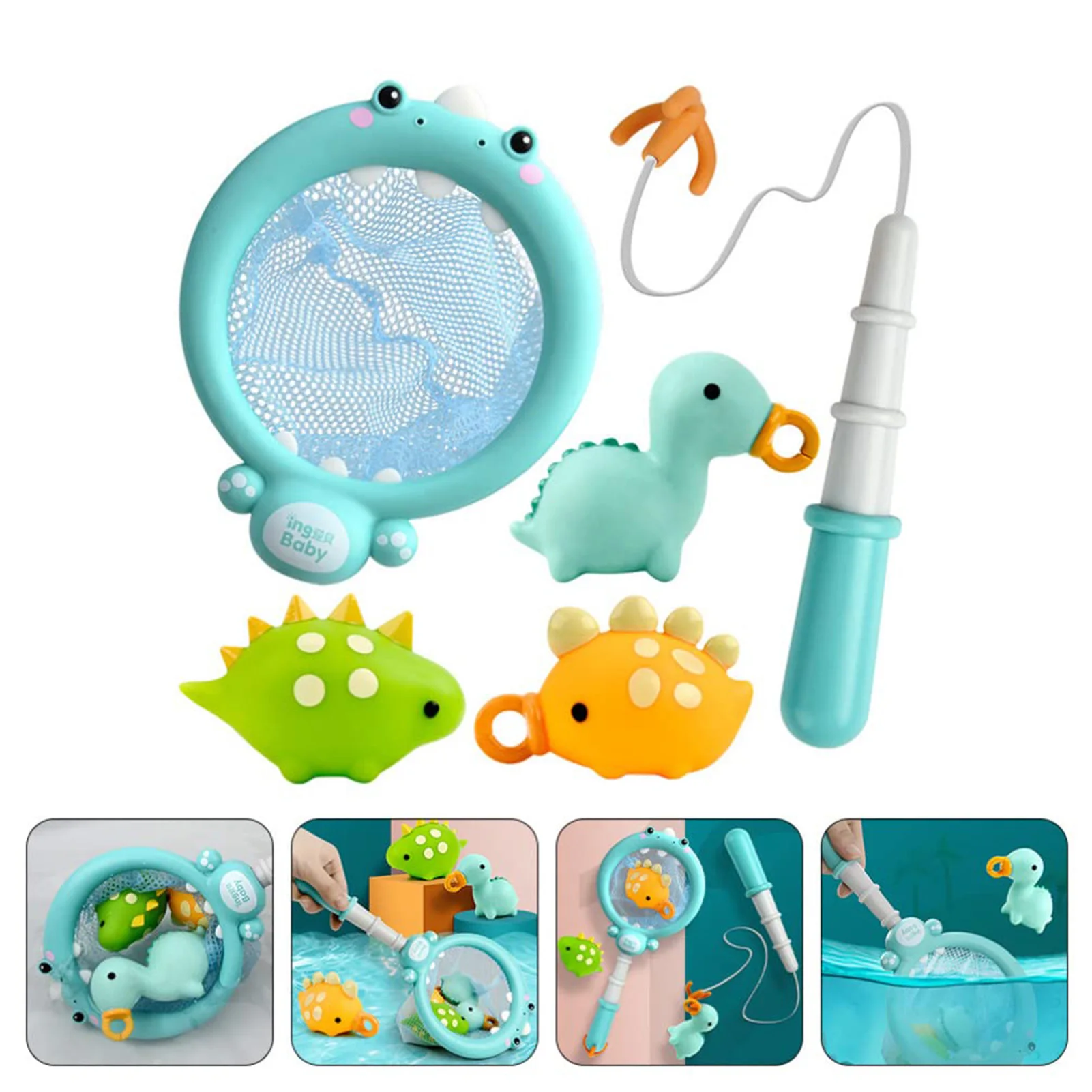 Рыбалка игрушки для рыбалки плавающая игрушка ванны с удочкой и сеткой веселая