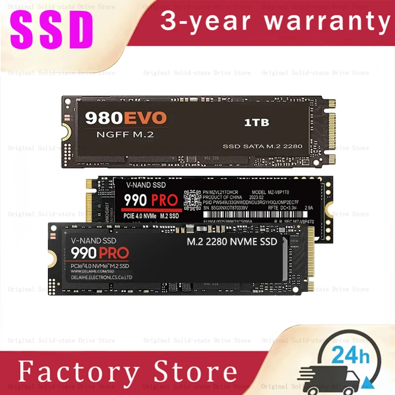 

Brand Original 990PRO/980PRO SSD 2T/4TB NVMe PCIe 4.0 Gaming M.2 2280 Internal Solid State Hard Drive for PS5/PC/Various Servers