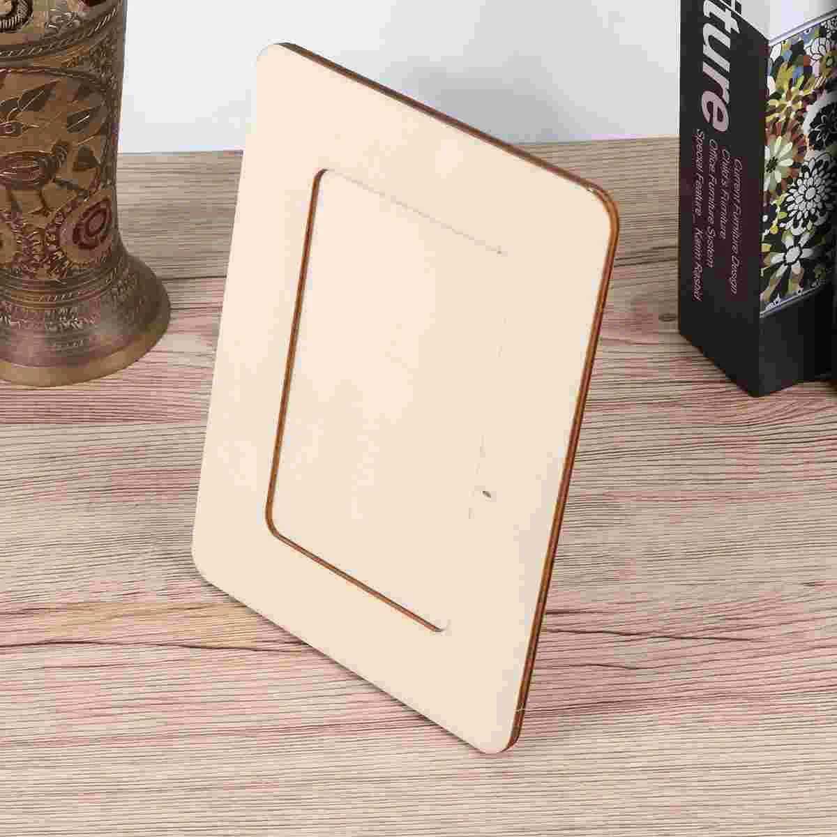 

4 Pcs Unfinished Picture Frame The Frame DIY Wooden- Frame Picture Frames Solid Wood Wooden Picture Frame