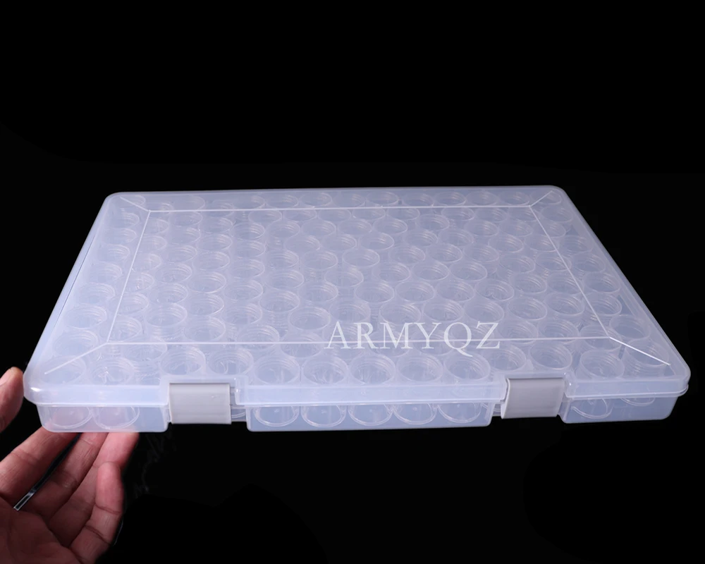 

124 бутылок, коробка для хранения алмазной краски 5d с аксессуарами «сделай сам» для алмазной краски, Наборы инструментов для алмазной вышивк...