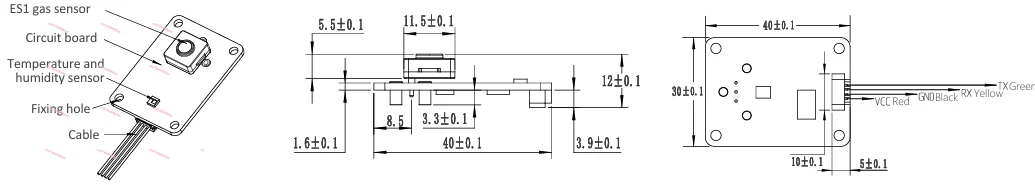 Газовый модуль 0-5ppm TB200B-ES1/ES4-NO2-5-01