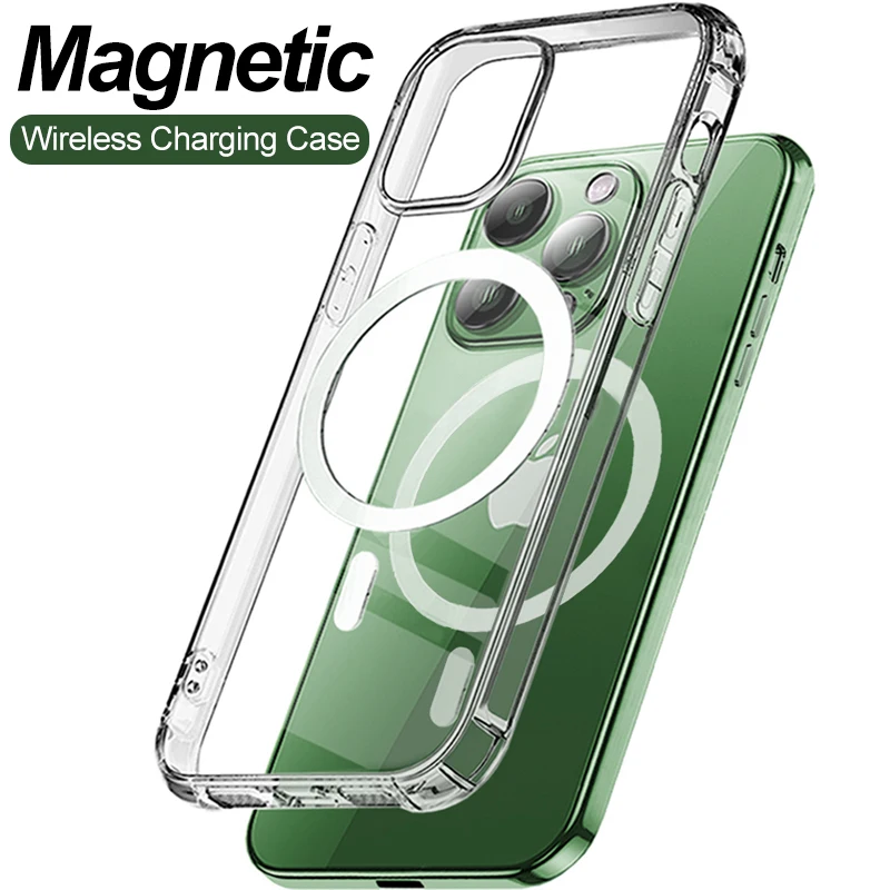 

For Magsafe Case For iPhone 13 11 12 Pro Max mini Magnetic Wireless Charging Cases X XR XS Max 7 8 Plus SE 2020 Shockproof Cover