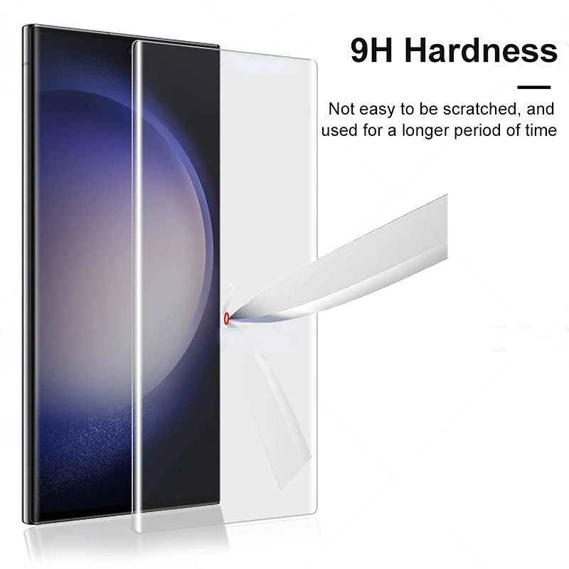 

Full coverage Cover Curved Tempered Glass For Samsung Galaxy S23 S22 S21 S20FE Ultra Plus Screen Protector Film