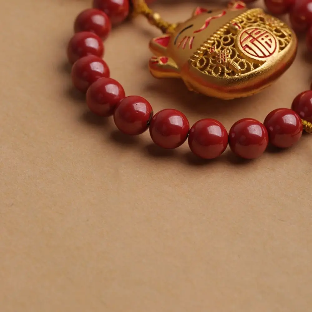 Подвеска в китайском стиле Lucky Cat Брелок для ключей Ручной работы Короткий