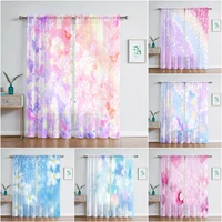 dream flowers curtains for living room transparent tulle curtains window sheer for the bedroom accessories decor