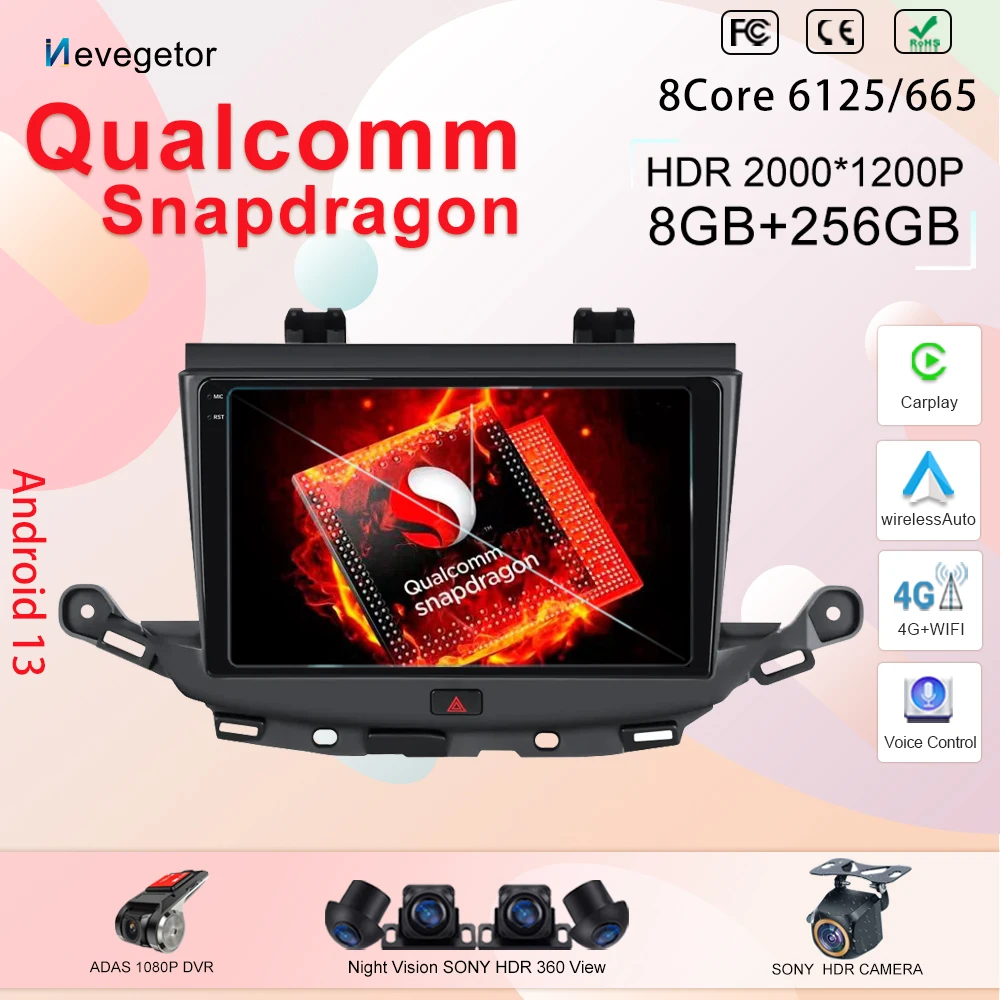 

Qualcomm snapdragon For Opel ASTRA K 2015 2016 2017 For Buick Verano Car Radio Autoradio Multimedia IPS QlED Navigation GPS DVD