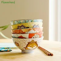 cartoon ceramic bowl underglaze japanese ceramic rice bowl tableware ceramic mixing bowl japanese rice bowl noodle bowl