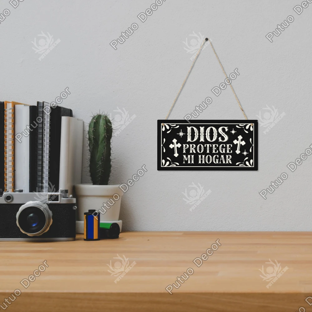 Putuo Decor-испанская деревянная вывеска подвесная табличка настенное искусство