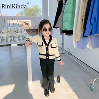 rinikinda autumn winter kids baby girls full sleeve single breated top outwear toddler children knitting clothes sweaters