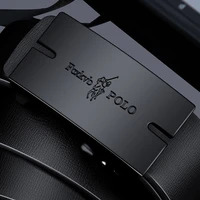2022 new arrival domineering matte black durable automatic metal buckle waistband high quality leather mens belt