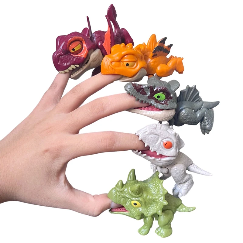 

Мини Экшн-фигурки, игрушки-кусачки на палец, Парк Юрского периода, динозавр, брикет, отряд T-rex Dino, кусающая рука, детские игрушки для мальчиков