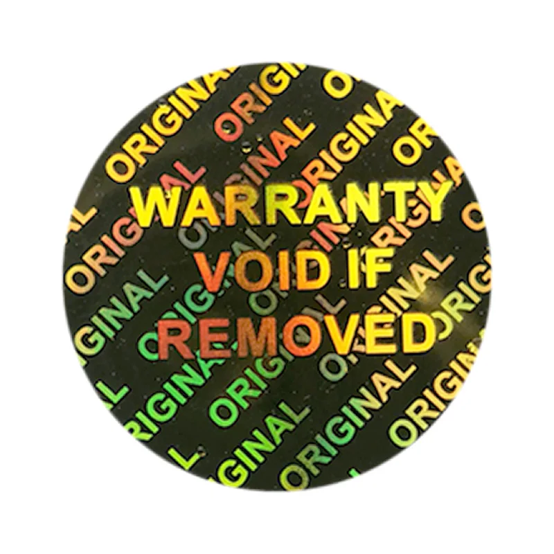 10000PCS 15mm round hologram original tamper-proof safety label, laser warranty one-time sticker, custom Logo design
