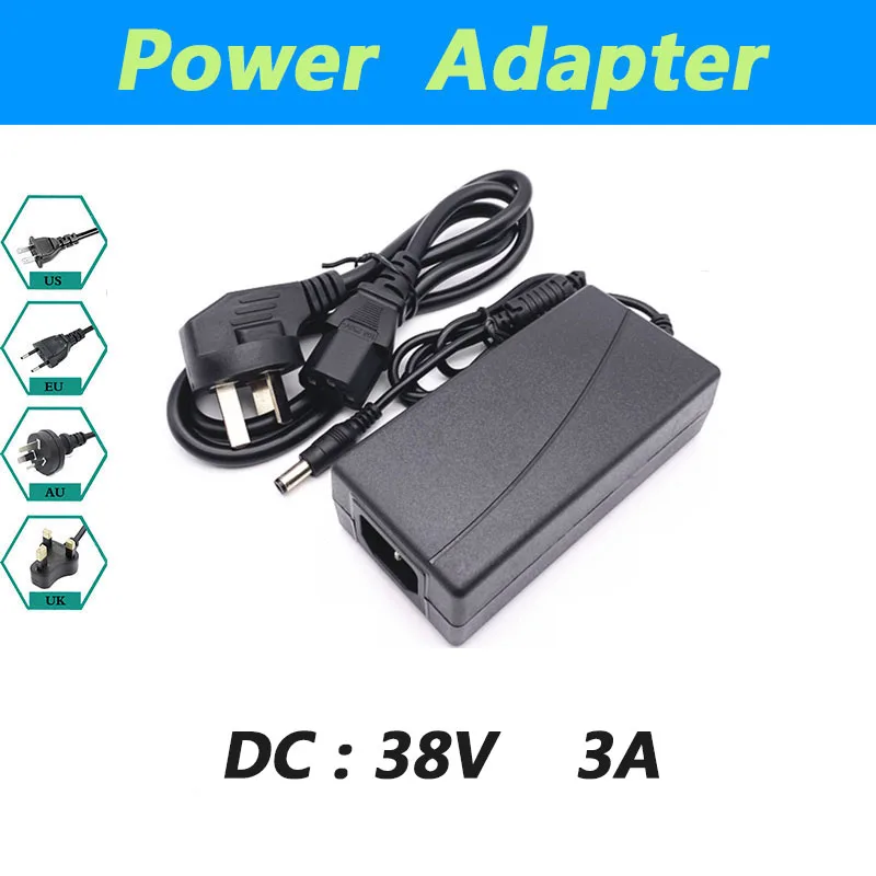 Адаптер питания постоянного тока 38 В 3 А 34 102 Вт настольный светодиодный кольцевой