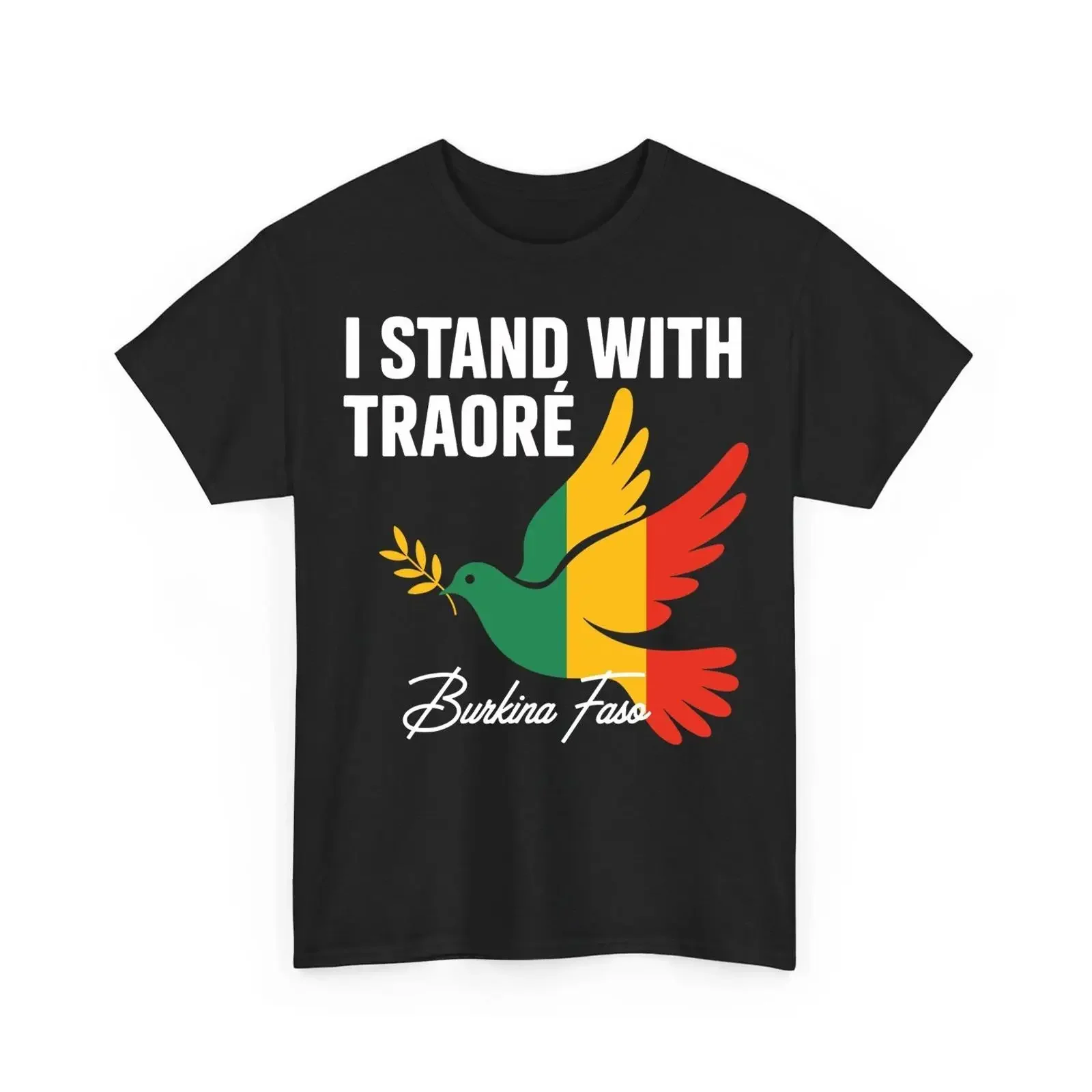 Фото Футболка I Stand With Burkina Faso Ibrahim Traoré в стиле ретро с изображением птицы, для фанатов Pan African, винтажная, с эффектом потертости, повседневная, универсальная, удобная №1