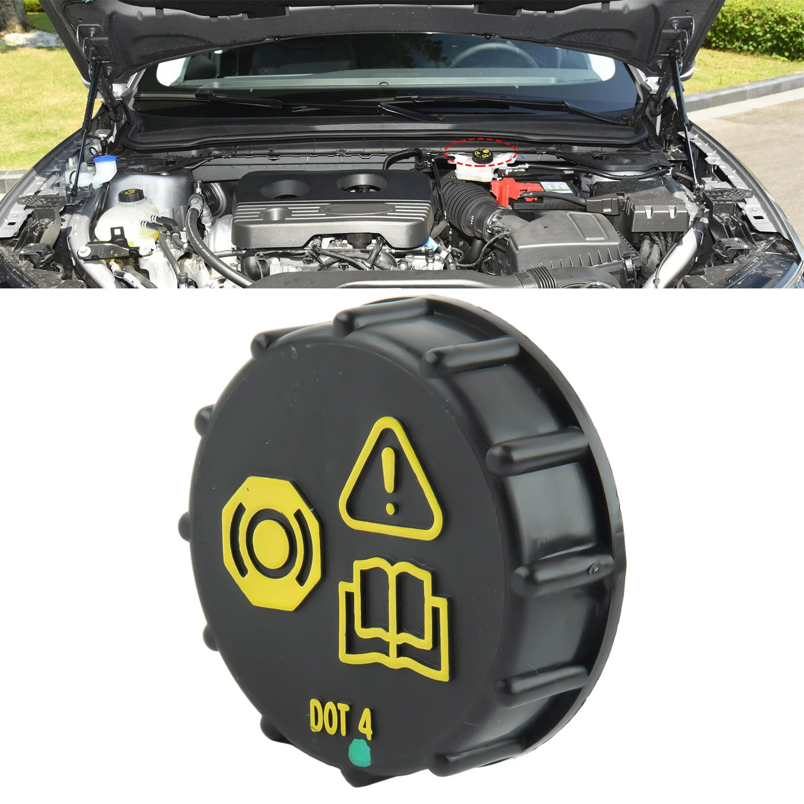 

Reservoir Cap Brake Fluid Car Accessories ABS For C-MAX MK1 03-10 (C214) For Galaxy MK3 2006-2015 (WM) For Ford
