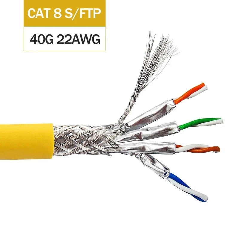 

Cat8 High Speed Ethernet Network Cable 40Gbps 2000MHz Double Shielded rj 45 Cat 8 Cable Router Modem Patch Cord lan Cable 20m