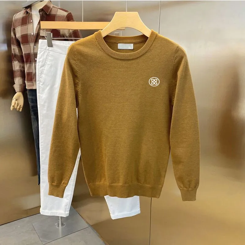 2023 New Spring Golf Clothing Men's Sweater Knitted Shirt Men's Brand Leisure Men's Golf Sports Long-sleeved Knitted Shirt