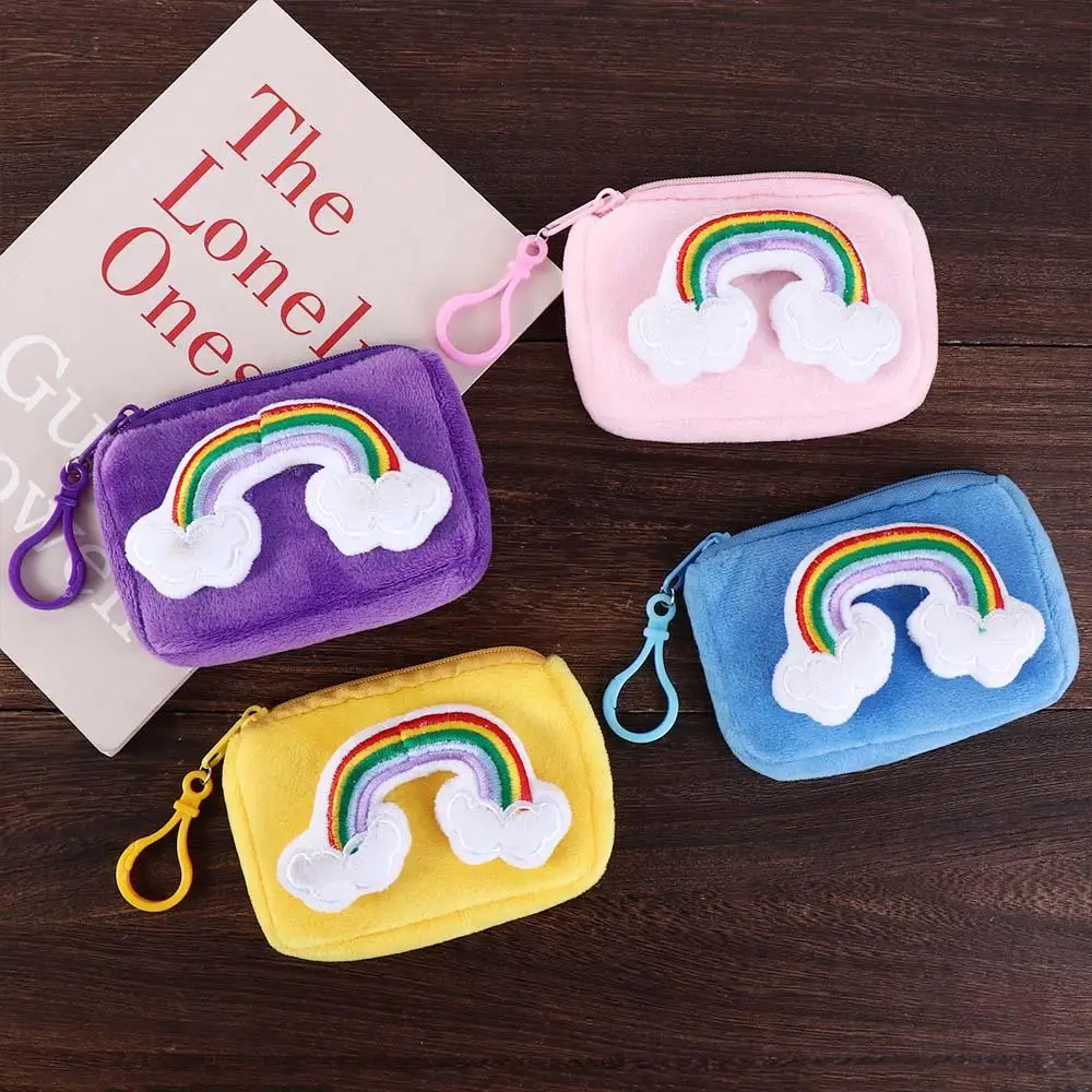 

Bag Storage Bag Cosmetic Bag Bag Pendant Cartoon Coin Purses Plush Card Bag Rainbow Plush Purse Plush Zipper Wallets