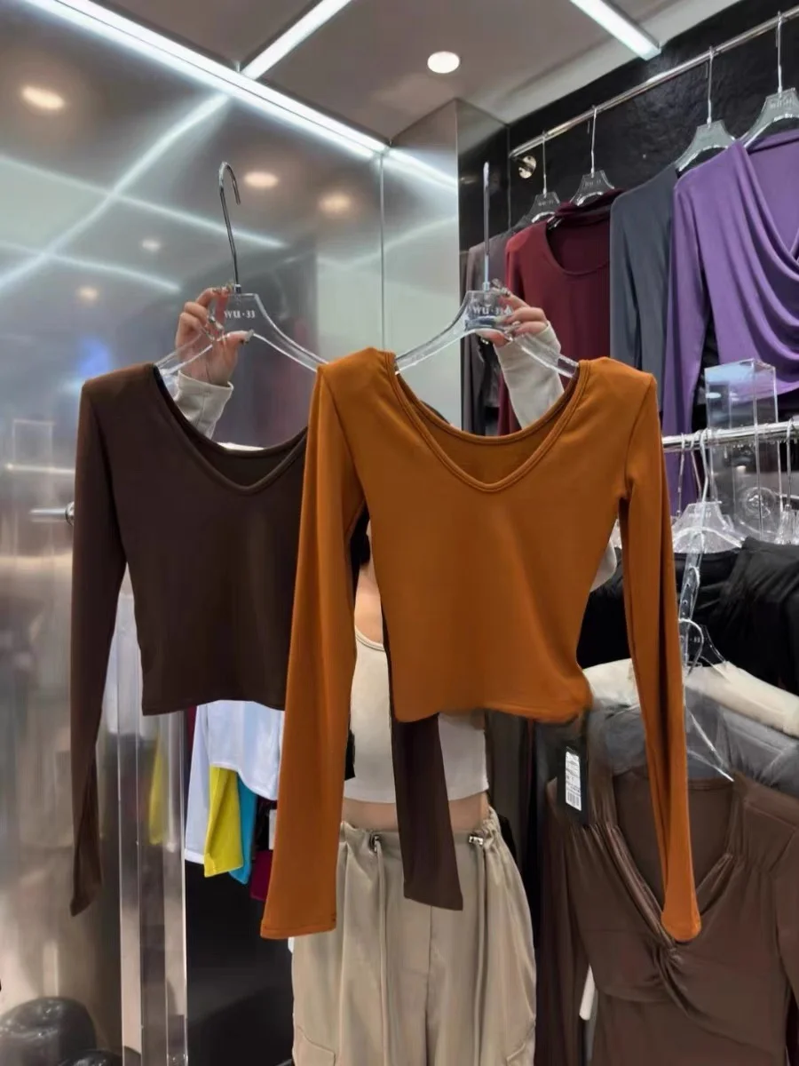 2024 осенне-зимняя новая шлифовальная корейская облегающая рубашка ярких цветов с