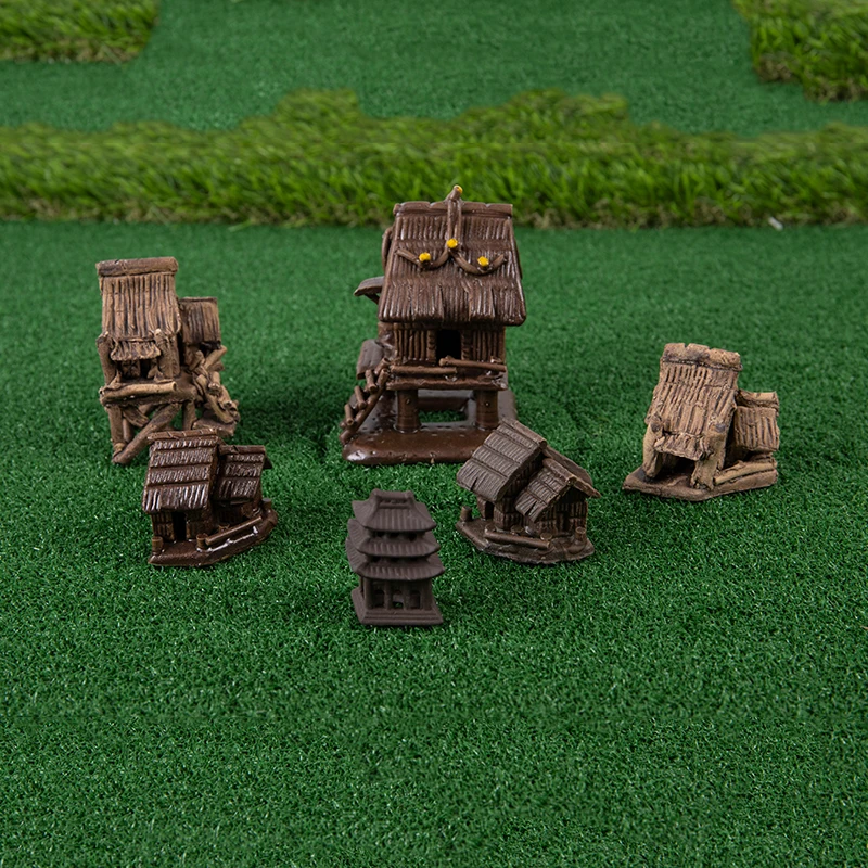 

Мини-бунгало в стиле ретро, полимерное украшение, аквариумный декор для аквариума, бонсай, «сделай сам», украшение для кукольного домика, ав...