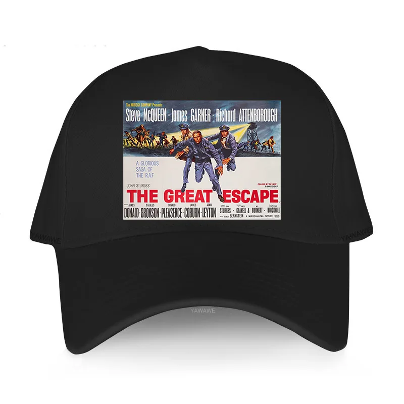 

Cap Fashion cotton sun hat unisex The Great Escape 1960S Retro Movie Poster For Youth Middle-Age The Old Hat men baseball caps