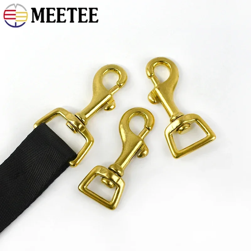 Фото 2 шт. Meetee 12-38 мм, твердая латунь, поворотная пряжка-лобстер, ошейник для собаки, ремень для сумки, карабин, лямка, разъем, аксессуары для фурнитуры «сделай сам» №5