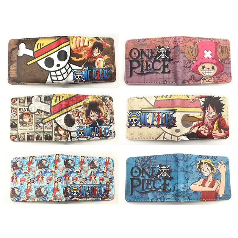 

One Piece Japanese Animation New Wallet Student Men's Short Pu Wallet Youth Men's and Women's Wallet Clip Bag Casual