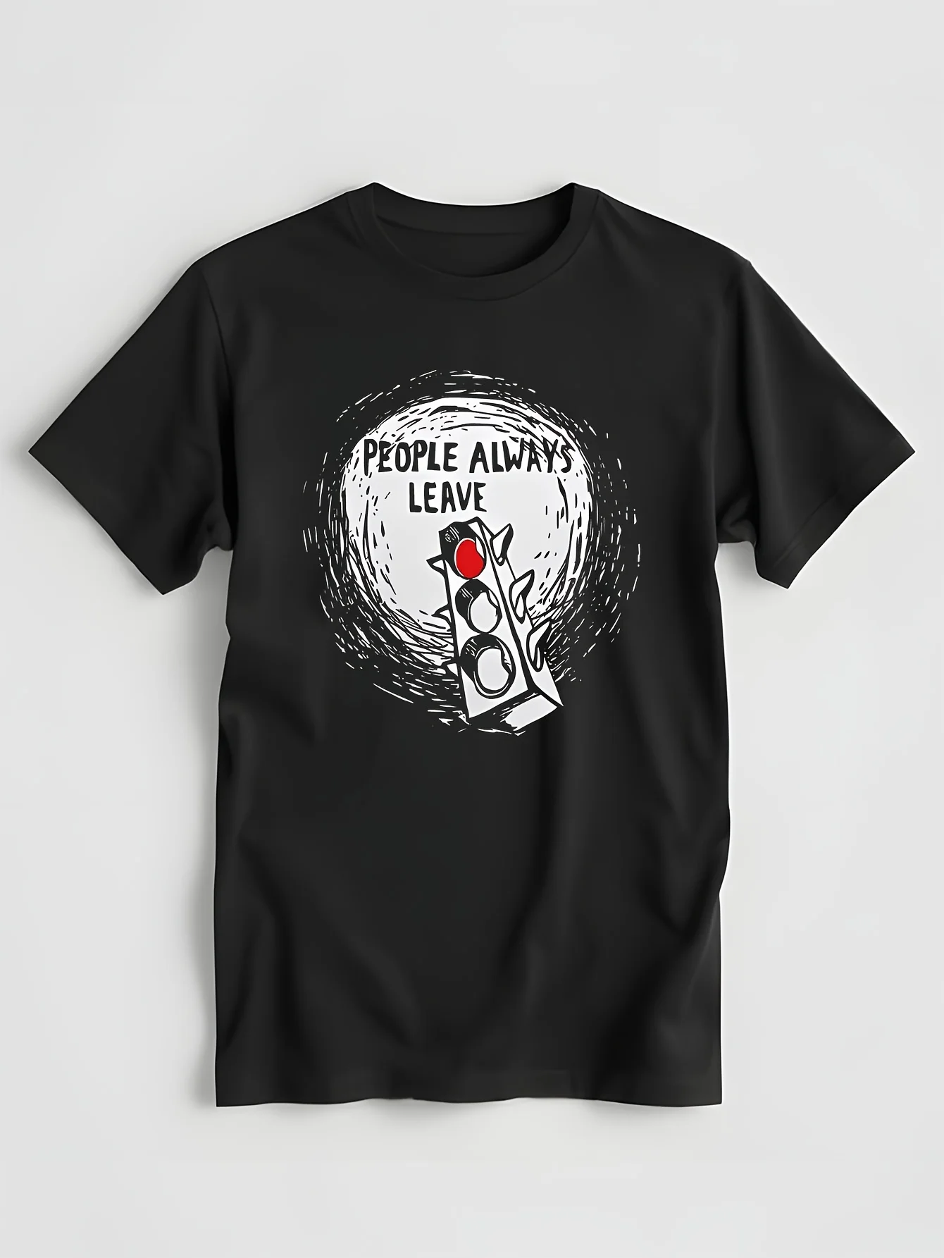 Футболка с круглым вырезом и графикой One Tree Hill People Always Leave для мужчин бесплатная